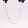 14K Yellow Gold Diamond Tennis Chain 17 Inch Necklace with Brilliant 10-Point Diamonds in Genuine 14K Gold