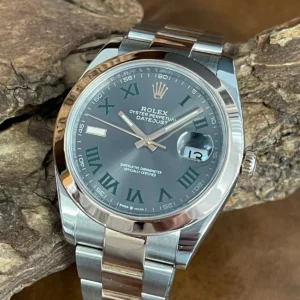 DateJust 126301 904L SS/RG VSF 1:1 Best Edition with Gray Dial, Roman Markers, Jubilee Bracelet, and VS3235 movement.