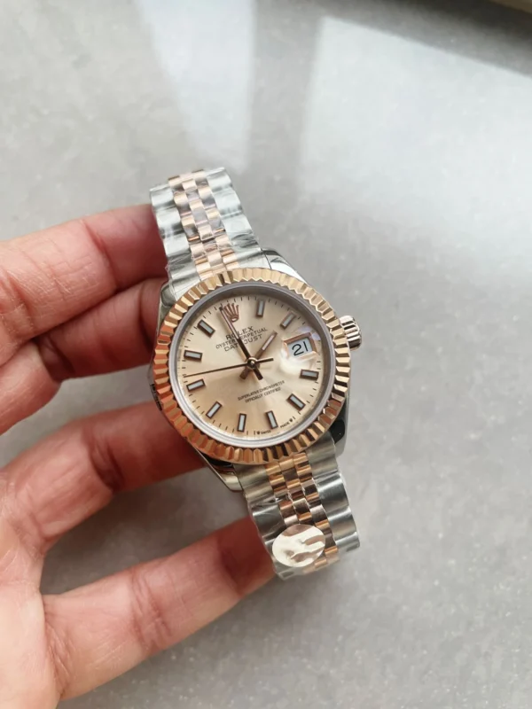 Rolex Datejust 28mm 904L RG/SS Champagne Dial on RG/SS Jubilee Bracelet with A2671 movement Super Clone.