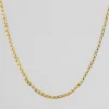 Box Style 24K Yellow Gold 28-Inch Chain Necklace with Classic Box Chain Design and High-Polish Genuine Gold Finish