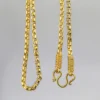 Box Style 24K Yellow Gold 28-Inch Chain Necklace with Classic Box Chain Design and High-Polish Genuine Gold Finish