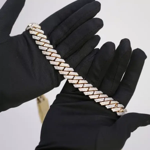 Old Cuban Diamond Pavé-Set 22-Inch 37.64ct Two-Tone Cuban Link Chain with Brilliant Natural Diamonds and Premium Gold Finish