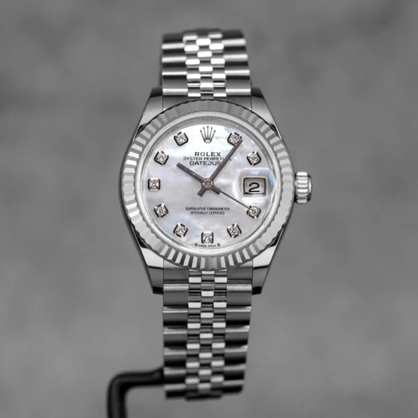 Rolex Datejust 26mm with a Two-Tone Yellow Gold finish and Red Ombre Diamond Dial.