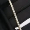 14K Yellow Gold Diamond Tennis Chain 17 Inch Necklace with Brilliant 10-Point Diamonds in Genuine 14K Gold