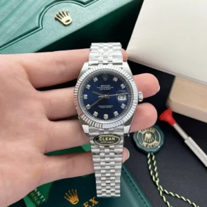 DateJust 41 126334 QF 1:1 Best Edition with 904L steel, Blue Diamonds Dial, Jubilee Bracelet, QF3235 movement, and 149g weight.