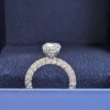 4.51 TCW Oval and Round Cut Natural Diamonds Engagement Ring Set in Platinum with Brilliant Natural Diamonds and Elegant Bridal Design