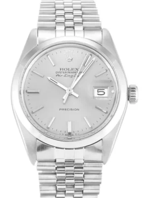 Rolex Air-King 34mm Grey Dial 5700 super clone stainless steel luxury watch with elegant grey dial, automatic Swiss movement, and classic Rolex design.