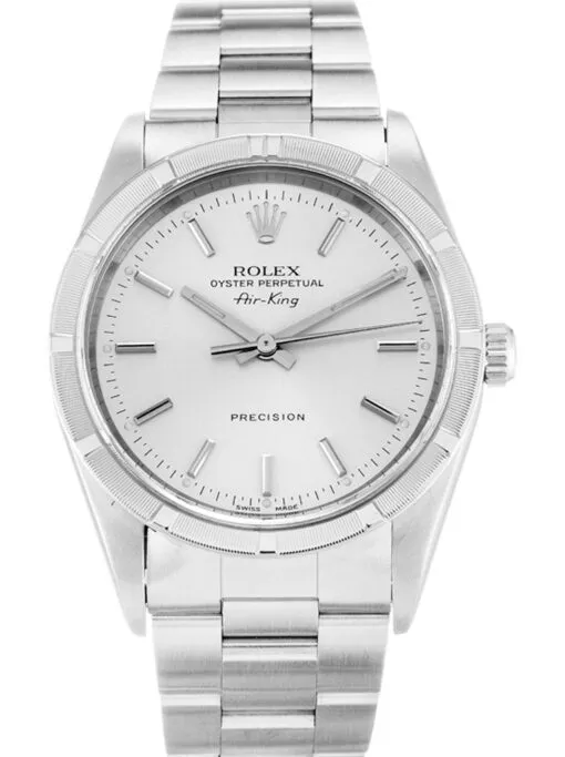 Rolex Air-King 34mm Silver Dial 14010M Super Clone Shop the authentic Rolex Air-King 34mm Silver Dial 14010M Super Clone featuring a stainless steel case, Swiss automatic movement,