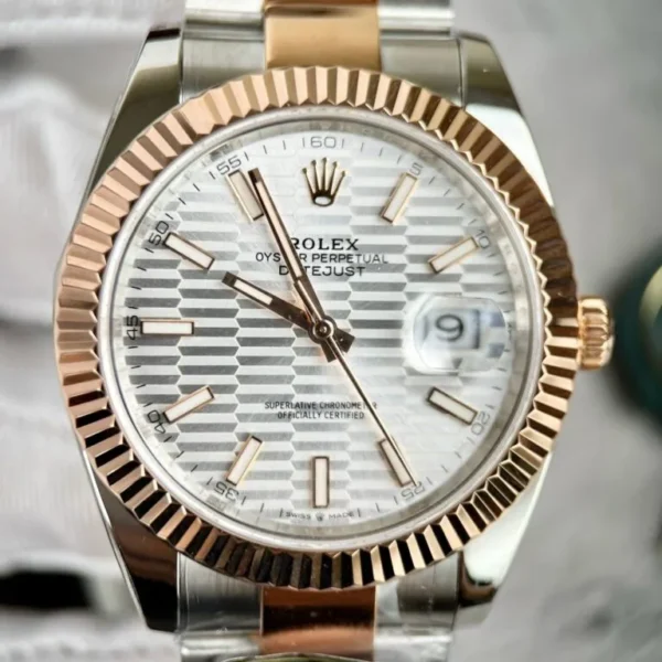 Rolex DateJust 126331 Gold Wrapped Oyster Strap Clean Factory 41mm Rolex DateJust 126331 Clean Factory 41mm with a Gold Wrapped finish and Oyster Strap.