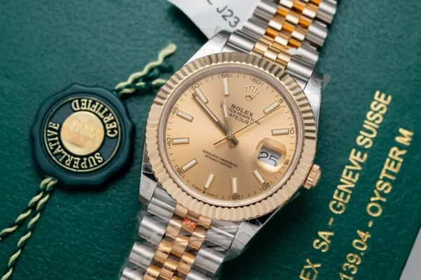 Rolex DateJust Jubilee Strap Gold Wrapped GM Factory 41mm Rolex DateJust 41mm with a Gold Wrapped finish and Jubilee Strap from GM Factory.