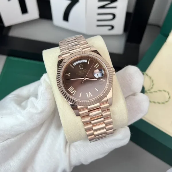 Rolex Day-Date 18K Gold Wrapped Chocolate Dial GM Factory V2 40mm Rolex Day-Date 18K Gold Wrapped Chocolate Dial GM Factory V2 40mm