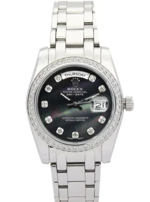 Rolex Day-Date 36mm Black Dial 118346 Super Clone