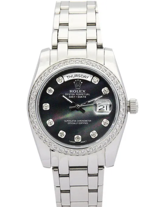 Rolex Day-Date 36mm Black Dial 118346 Super Clone Rolex Day-Date 36mm Black Dial 118346 Super Clone