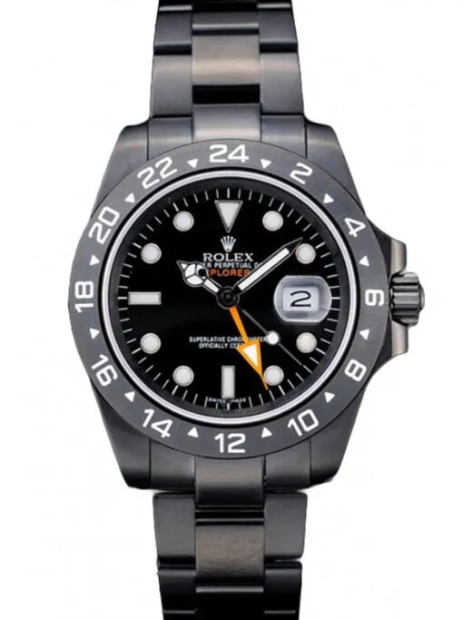 Rolex Explorer 40mm Black Dial 98239 Super Clone with stainless steel case, Oyster bracelet, smooth bezel, and automatic movement.