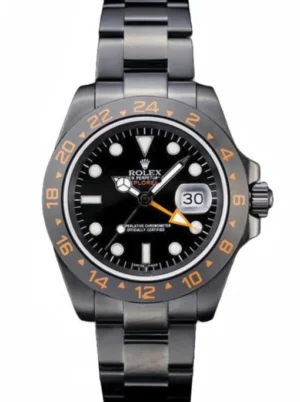 Rolex Explorer 40mm Black Dial 98240 Super Clone Rolex Explorer 40mm Black Dial 98240 Super Clone with a stainless steel case, smooth bezel, Oyster bracelet, and automatic movement.