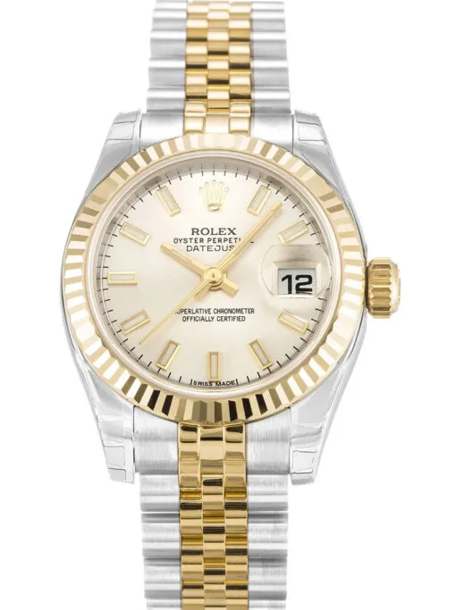 Rolex Lady-Datejust 26mm Silver Dial 179173-2 Super Clone Rolex Lady-Datejust 26mm Reference 179173-2 Super Clone with a Silver Dial.