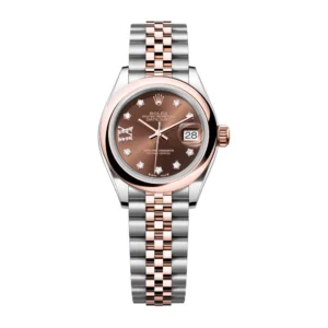 Ladies 28mm Datejust Rose Gold featuring a Star Diamond Dot Dial.