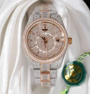 Rolex Sky-Dweller Imitation Watch Rolex Sky-Dweller Imitation Watch with a 42mm case, fluted Ring Command bezel, Oyster bracelet, and automatic movement.