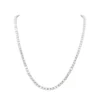14K White Gold Tennis Necklace with Graduated Round Natural Diamonds, 18-Inch Length, 31 CT Total Diamond Weight, Box Clasp Luxury Necklace