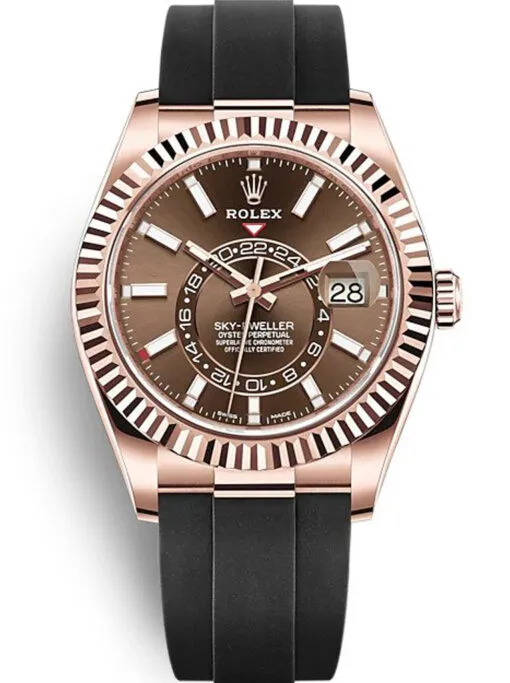 replica-rolex-sky-dweller-42mm-chocolate-dial-326235-510x683-1 Rolex Sky-Dweller 42mm Chocolate Dial