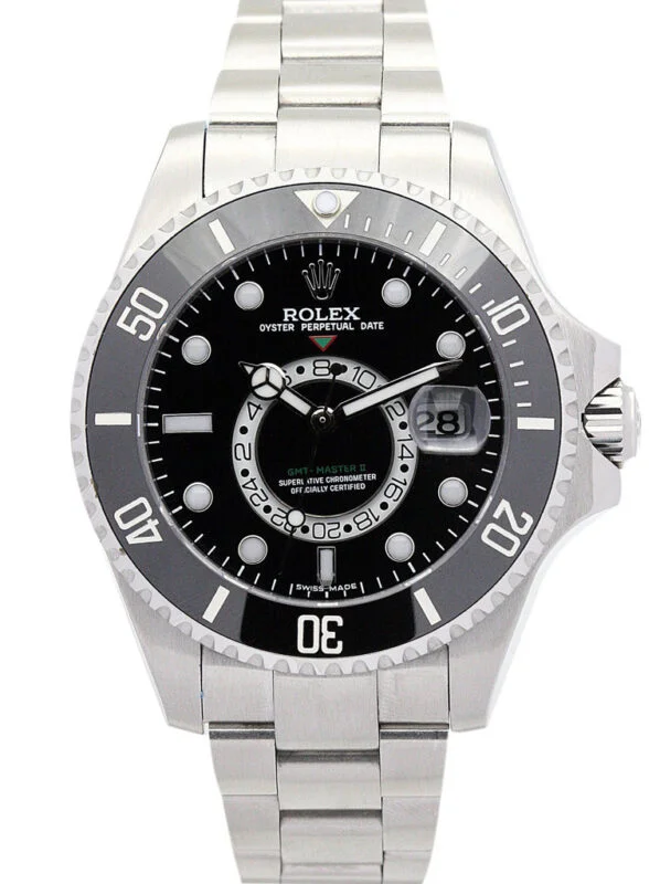 Rolex GMT-Master 40mm Black Dial 16720 Super Clone featuring a stainless steel case, Black Dial, 24-hour rotating bezel, Oyster bracelet, and automatic movement.