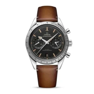 Omega Speedmaster '57 40.5mm Black Dial Brown Leather Strap Stainless Steel Watch O332.12.41.51.01.001