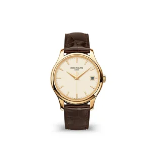 Calatrava 5227R SS 3KF 1:1 Best Edition White Dial on Brown Leather Strap A324 Super Clone V2.