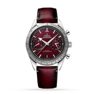 4CB4C4C1-6F22-8A34-9C76-9C8CD4E68B9F Omega Speedmaster Men Automatic Red Leather Watch O33212415111001