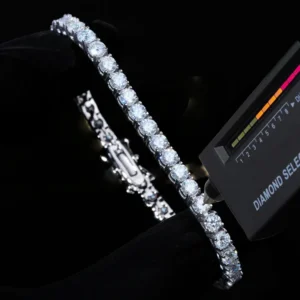 4MM 925S & VVS Moissanite Tennis Bracelet White Gold