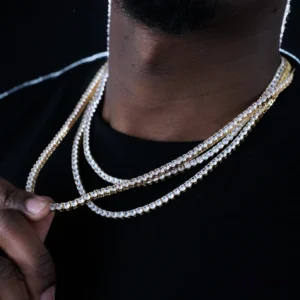 4MM 925S & VVS Moissanite Tennis Chain 18K Gold