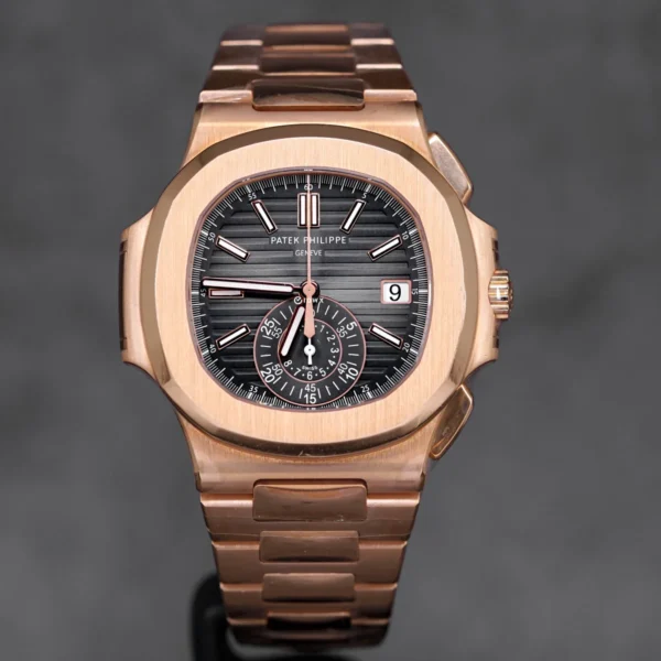 Patek Philippe Nautilus 5711/1R with a Rose Gold case and bracelet.