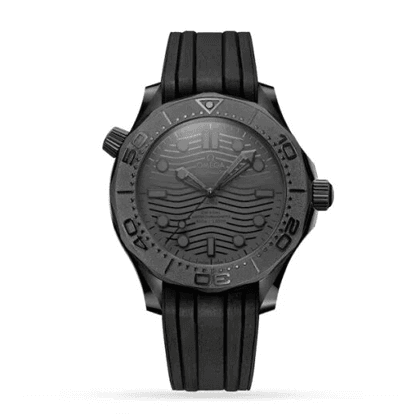 Omega Seamaster Diver 300M 007 Edition O21092442001003 with a tropical brown aluminium dial, 42 mm Grade 2 titanium case, brown diving bezel, and black rubber strap