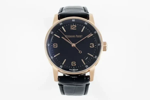 Audemars Piguet CODE 11.59 41mm Blue Dial Rose Gold Stainless Steel Automatic Watch with Blue Leather Strap