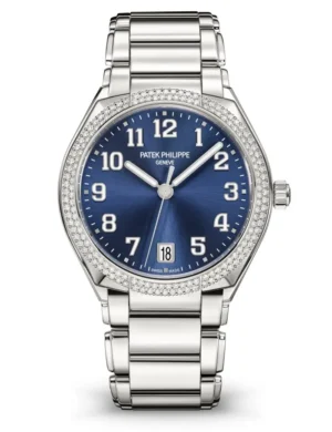 Patek Philippe 7300/1200A Twenty~4 with a 36mm stainless steel case and integrated stainless steel bracelet.