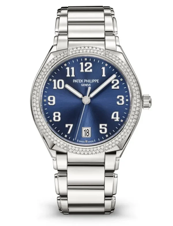 7300_1200A_001_1@2x Patek Philippe 7300/1200A Twenty~4 with a 36mm stainless steel case and integrated stainless steel bracelet.