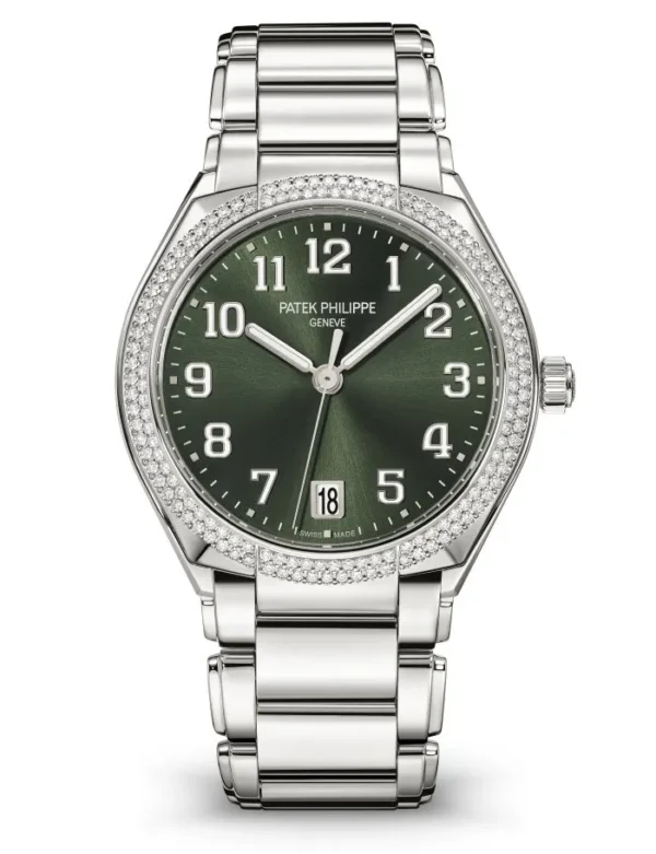 7300_1200A_011_1@2x Patek Philippe 7300/1200A Twenty~4 with a 36mm stainless steel case and matching bracelet.