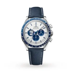 AE9E478F-E8B2-B30B-B91D-1FED9B86B81C Omega Speedmaster Silver Snoopy Award 42mm Silver Dial Blue Nylon Strap Watch O310.32.42.50.02.001