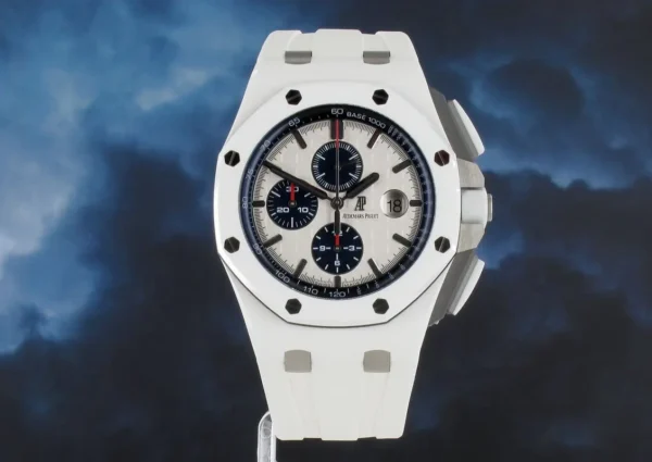 AP-RO-Offshore-White-Ceramic-Chrono_01 Royal Oak Offshore 44mm APF 1:1 Best Edition White Dial