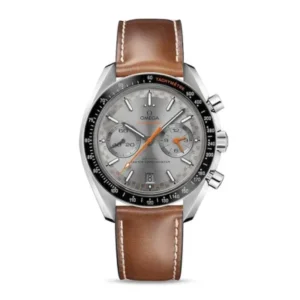 C2C427DC-CE47-2B15-E3CC-623443449510 Omega Speedmaster Racing 44.25mm Grey Dial Brown Leather Strap Automatic Watch O329.32.44.51.06.001