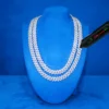 VVS Moissanite 12MM Prong Cuban Link Chain