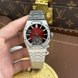 Audemars Piguet Imitation Royal Oak Selfwinding Flying Tourbillon 26730ST Burgundy Dial 41mm Super Clone