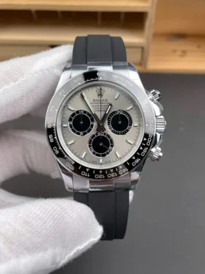 Dong-Ho-Rolex-Daytona-126519LN-Che-Tac-Mat-Xam-May-Co-Thuy-Sy-Nha-May-QF-40mm-2-768x1024-1 Daytona 126519 Clean Plus 1:1 Best Edition featuring a 904L steel case, Gray and Black Dial, Oysterflex strap, fixed tachymeter bezel, and DD4131 automatic chronograph movement.