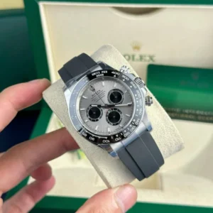 Dong-Ho-Rolex-Daytona-126519LN-Mat-Xam-Replica-11-Bo-May-Calibre-4131-Xuong-Clean-40mm-4-768x768-1 Daytona 126519 THBF 1:1 Best Edition (Weighted) featuring a 40mm weighted case, chronograph dial, Oysterflex strap, fixed tachymeter bezel, and SH4131 automatic chronograph movement.