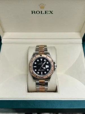 Rolex Yacht-Master 126623 904L Steel CSF 1:1 Best Edition Super Clone featuring a Black Dial, 904L stainless steel case, Oyster bracelet, sapphire crystal, and automatic movement.