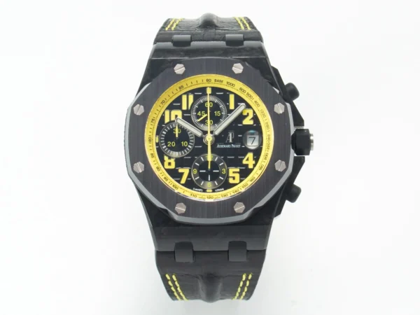 IMG_1738-拷贝 Royal Oak Offshore Bumble Bee Forged Carbon 1:1 JF Best Edition on Leather Strap