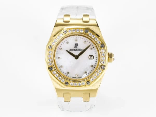 IMG_8180-拷贝 Royal Oak Ladies 33mm YG DRF Best Edition MOP Dial Diamonds Bezel