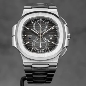 Nautilus5990-1ATravelTime (1) Patek Philippe Nautilus 5990/1A Travel Time Steel Black Dial