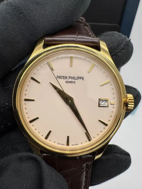 Patek Philippe 39mm Calatrava Watch Ivory Dial 5227J Patek Philippe 39mm Calatrava Watch 5227J with an Ivory Dial.