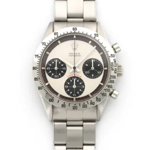 Paul Newman Daytona 6239 Paul Newman Daytona 6239 featuring a 37mm stainless steel case, Exotic Dial, engraved tachymeter bezel, Oyster bracelet, and manual-winding chronograph movement.