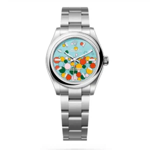 Rolex-277200-celebration-1.jpg Oyster Perpetual 31mm 277200 DIWF Best Edition featuring a stainless steel case, smooth polished bezel, classic dial, Oyster bracelet, and automatic movement.